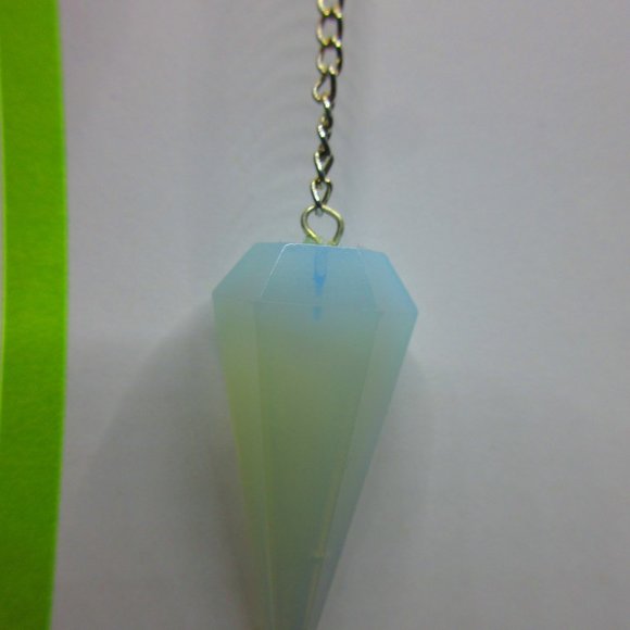 Opalite Gemstone Dowsing Pendulum Meditation Tool - Picture 3 of 4